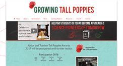 Desktop Screenshot of growingtallpoppies.com
