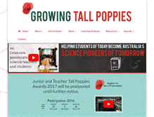 Tablet Screenshot of growingtallpoppies.com